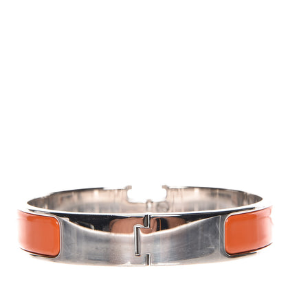 Hermes Enamel Narrow Clic Clac H Bracelet PM Orange 3 of 6