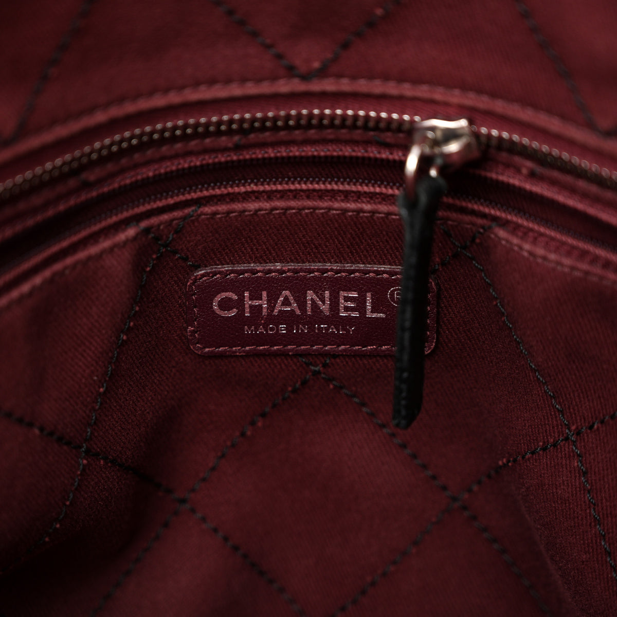 Chanel Grained Calfskin Quilted Small Daily Shopping Tote Black 6 of 15