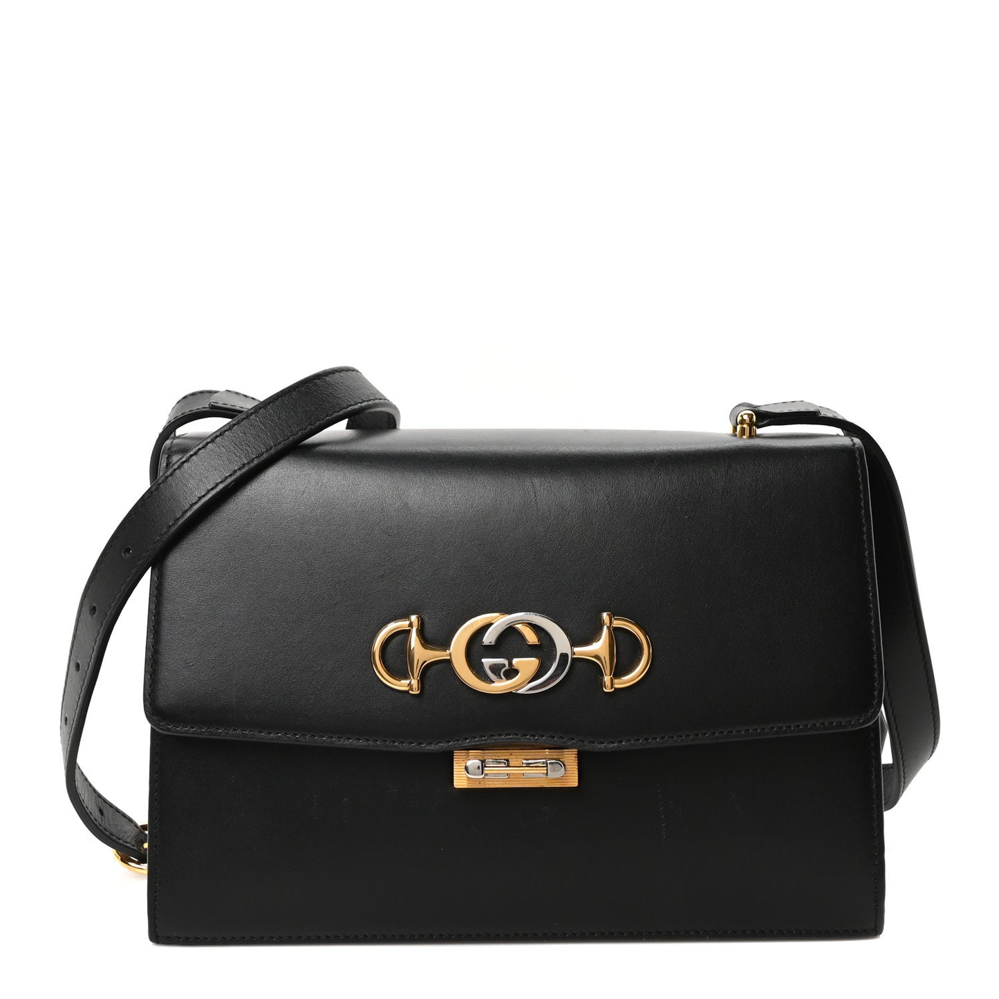 Smooth Calfskin Small Zumi Shoulder Bag Black
