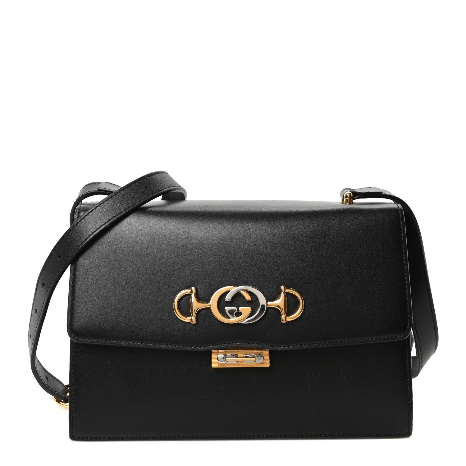Gucci Smooth Calfskin Small Zumi Shoulder Bag Black 1 of 10