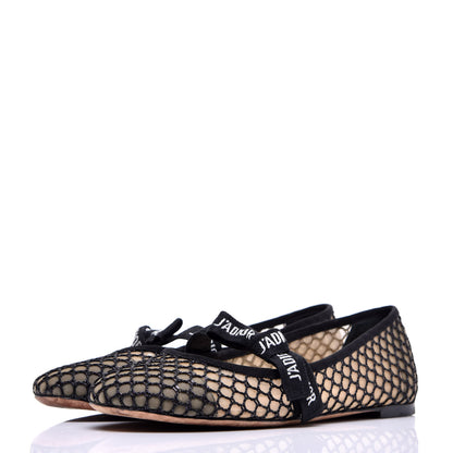Christian Dior Resille Ribbon Miss J'Adior Ballet Flat 38.5 Black 5 of 14