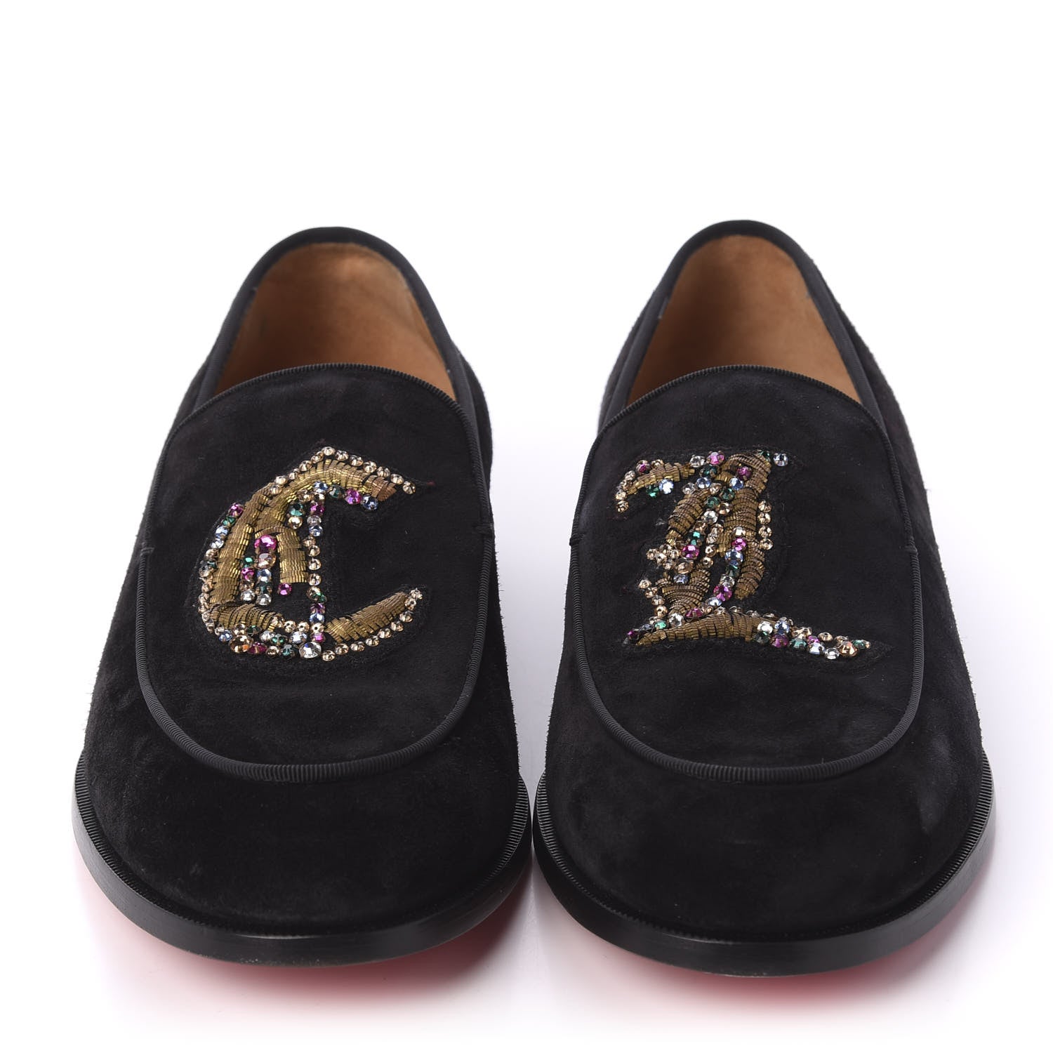 Christian Louboutin Veau Velours Mens Laperouse Flat Loafers 41 Black 2 of 8
