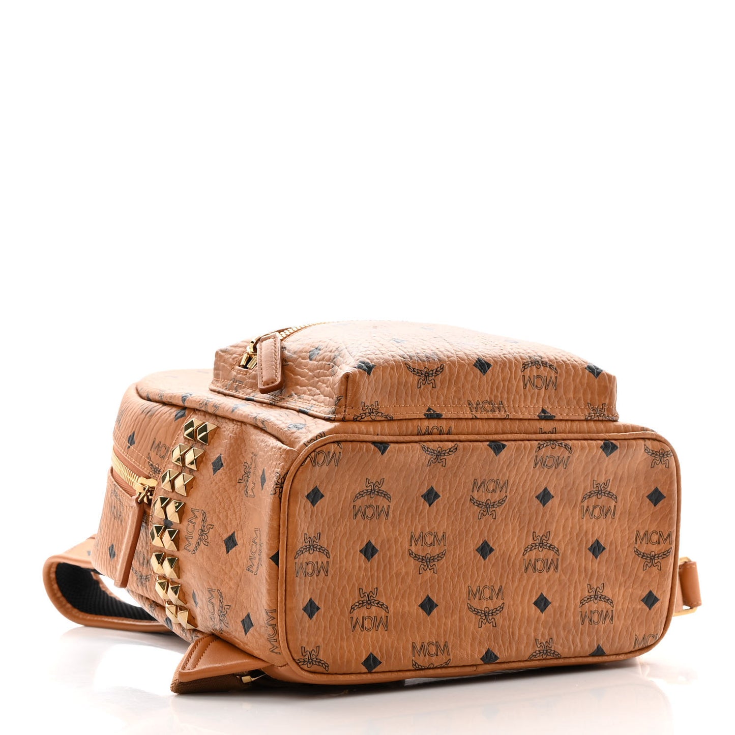 Visetos Small Side Stud Stark Backpack Cognac