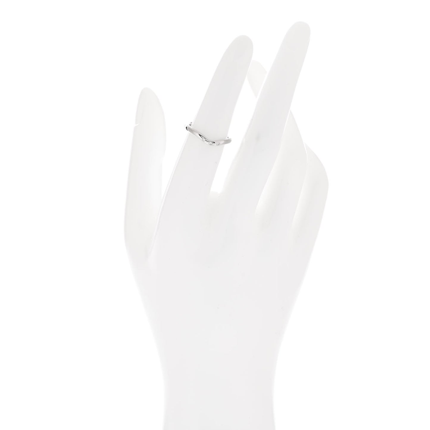 18K White Gold Diamond Elsa Peretti Wedding Band Ring 49 5