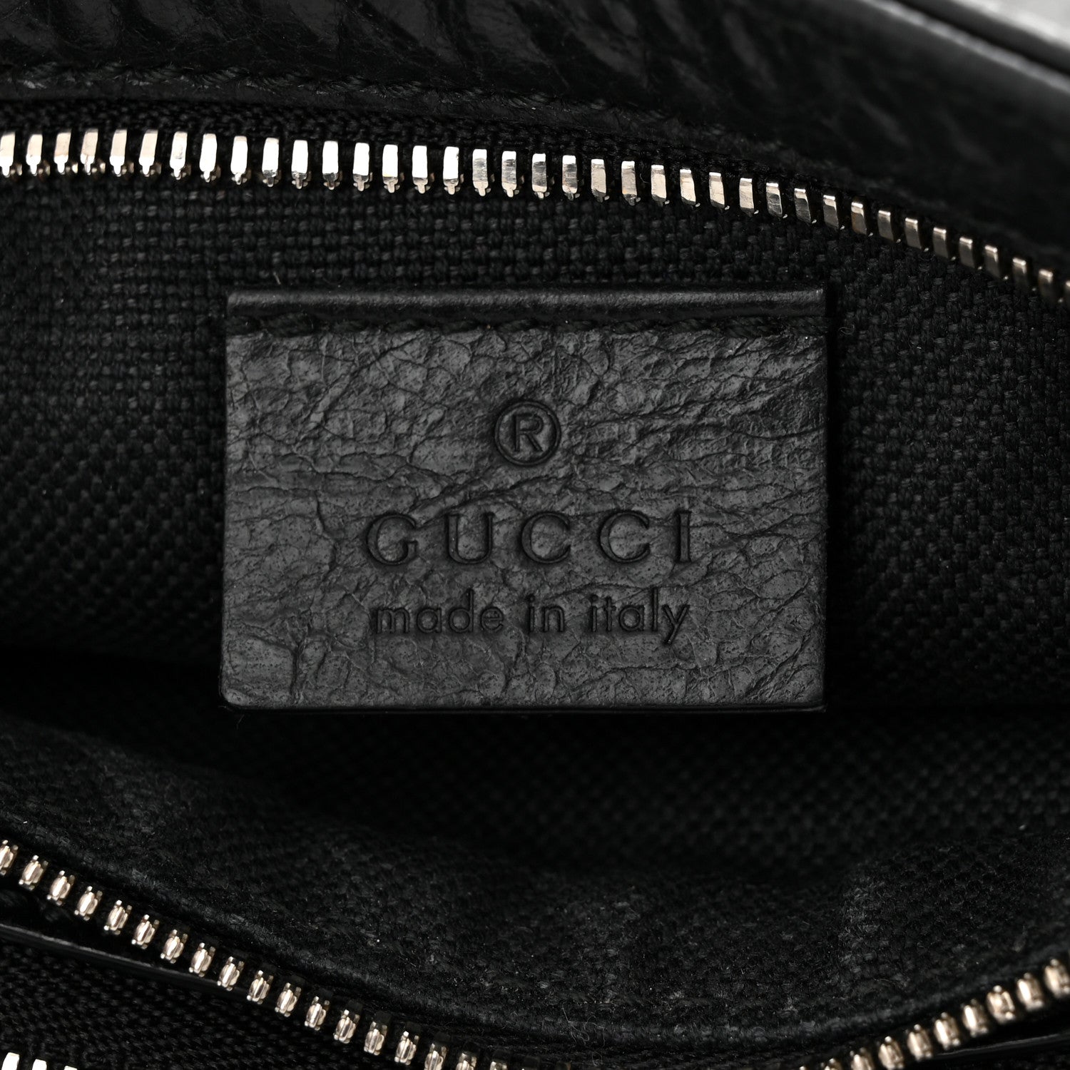 Gucci Fluffy Calfskin Morpheus Double Zip Belt Bag Black 7 of 12