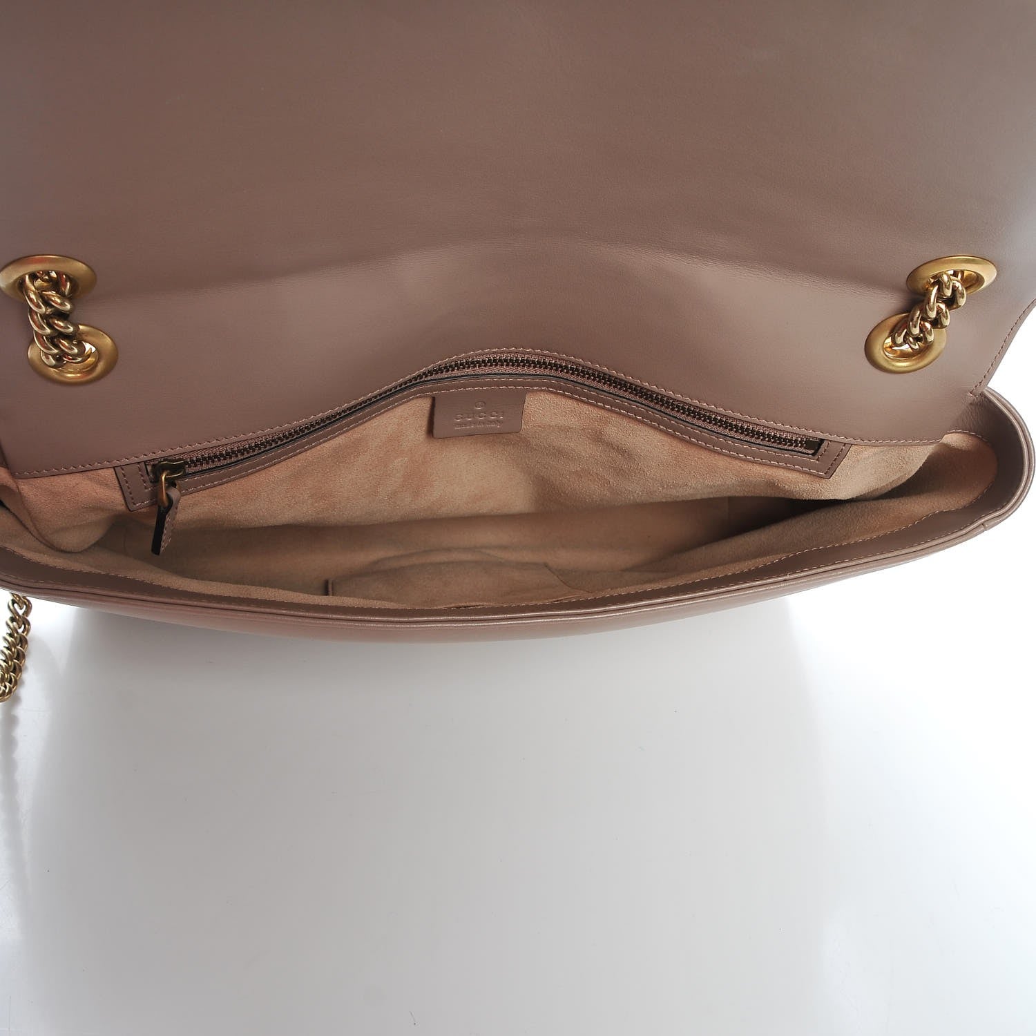 Gucci Calfskin Matelasse Heart Large GG Marmont Shoulder Bag Porcelain Rose 5 of 7