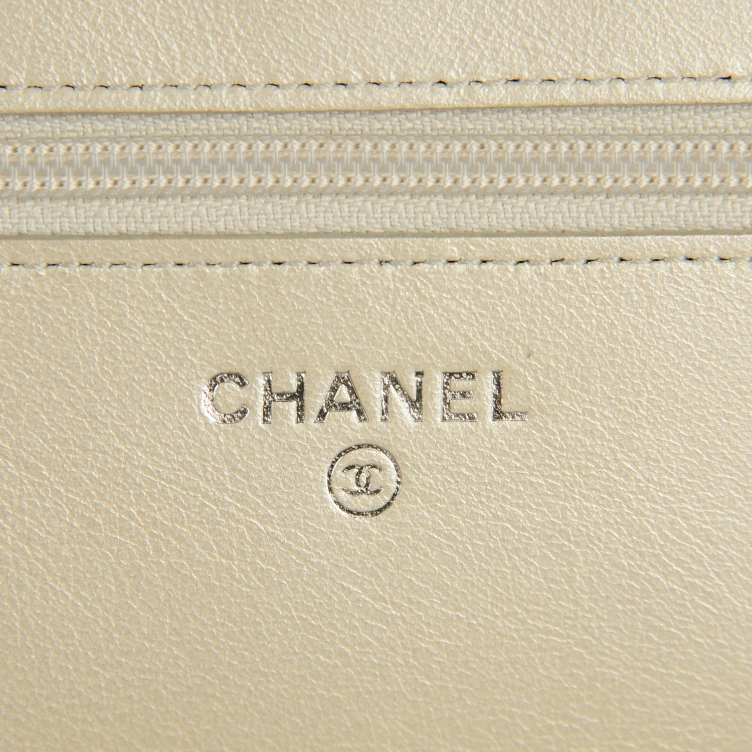 Chanel Caviar Sevruga Wallet on Chain WOC Silver 5 of 8