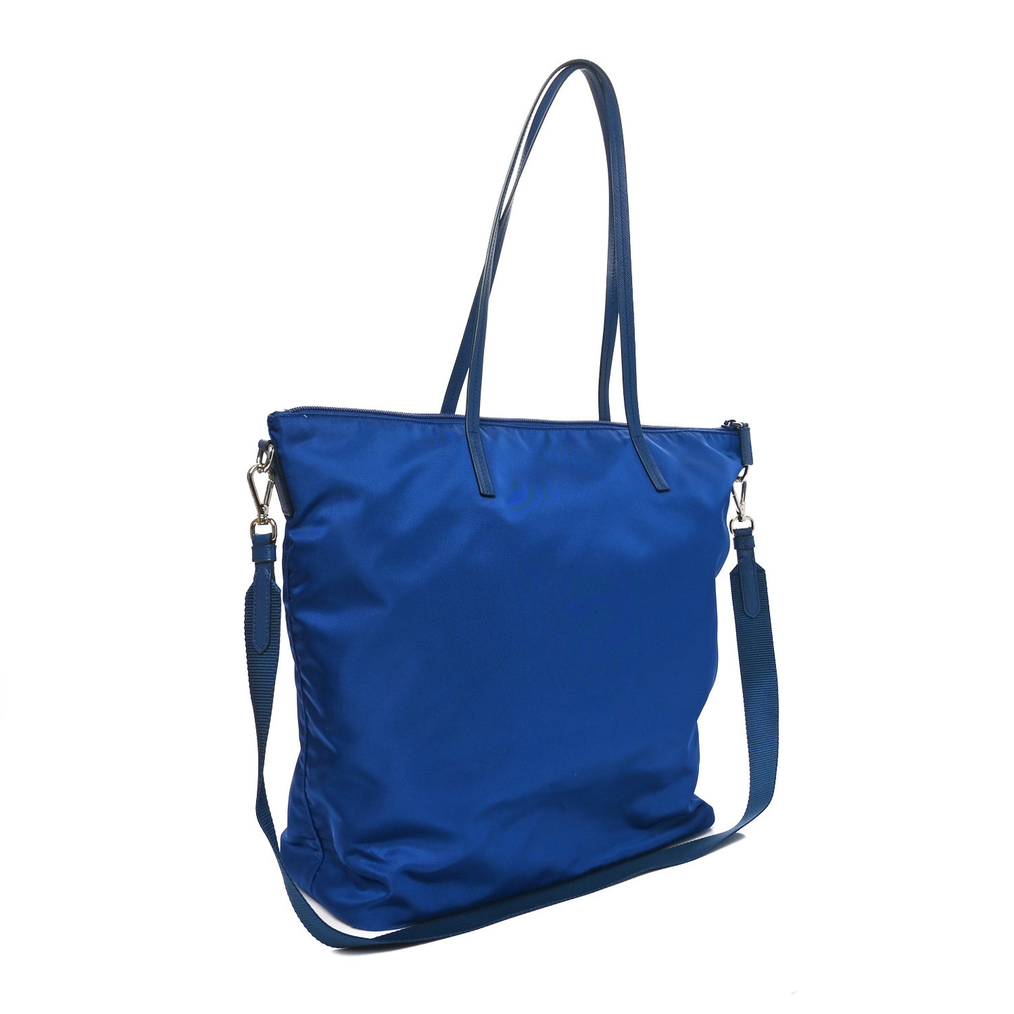 Tessuto Nylon Saffiano Tote Bluette