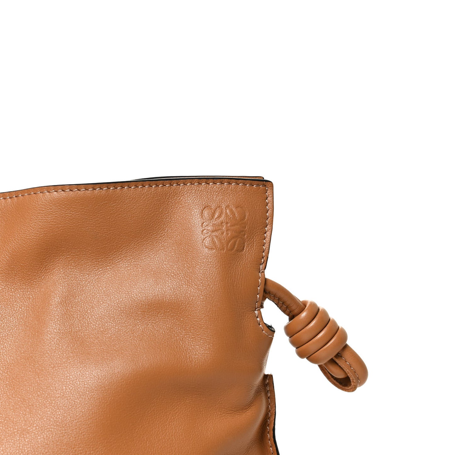 Calfskin Mini Flamenco Knot Clutch Warm Desert