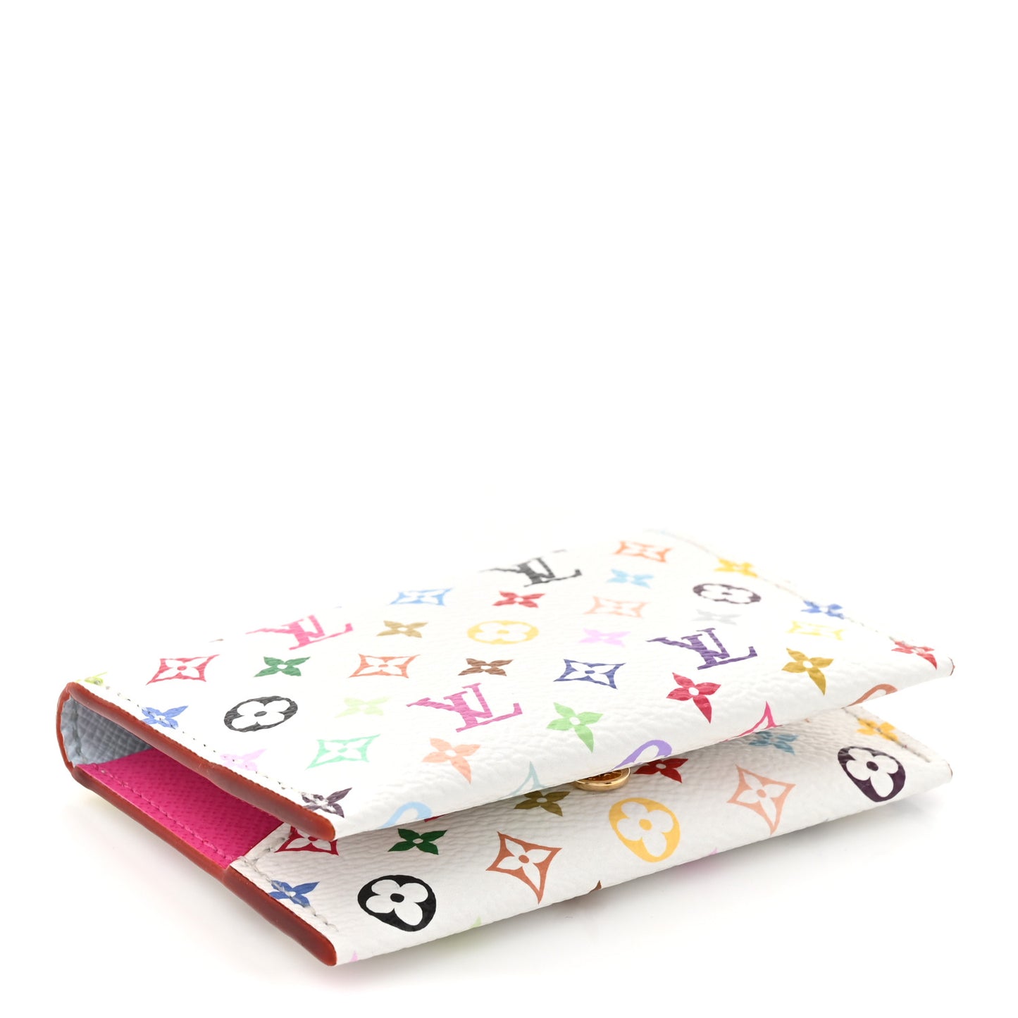 LV X TM Monogram Multicolor Slim Card Holder White