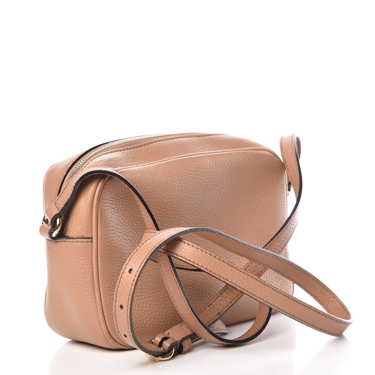 Pebbled Calfskin Small Soho Disco Bag Camelia
