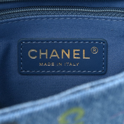 Chanel Denim Quilted Mini Denim Mood Rectangular Flap Blue Multicolor 6 of 9