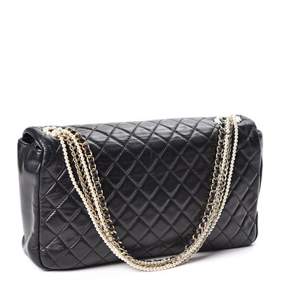 Chanel Lambskin Quilted Medium Westminster Pearl Flap Black 2 of 12