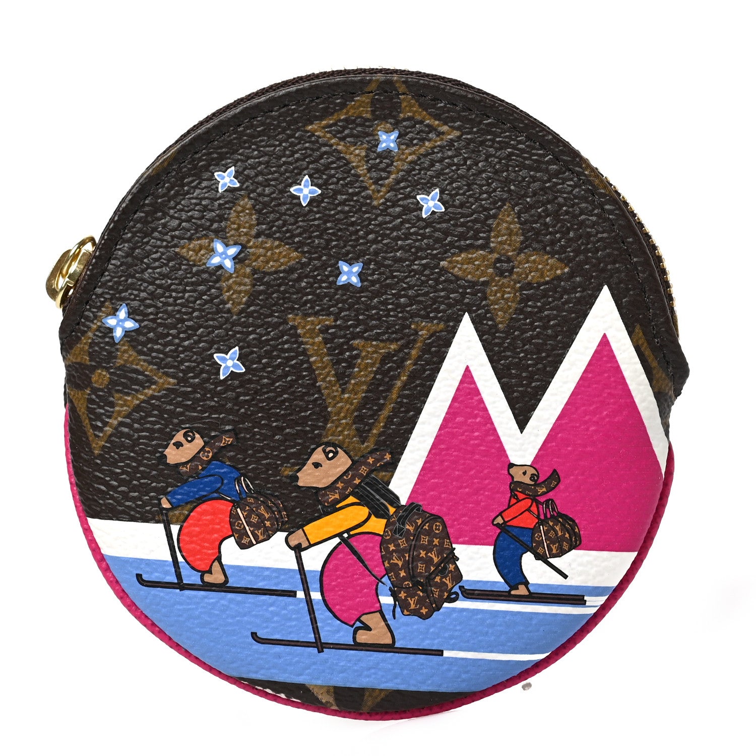 Louis Vuitton Monogram 2018 Christmas Animation Round Coin Purse 1 of 6