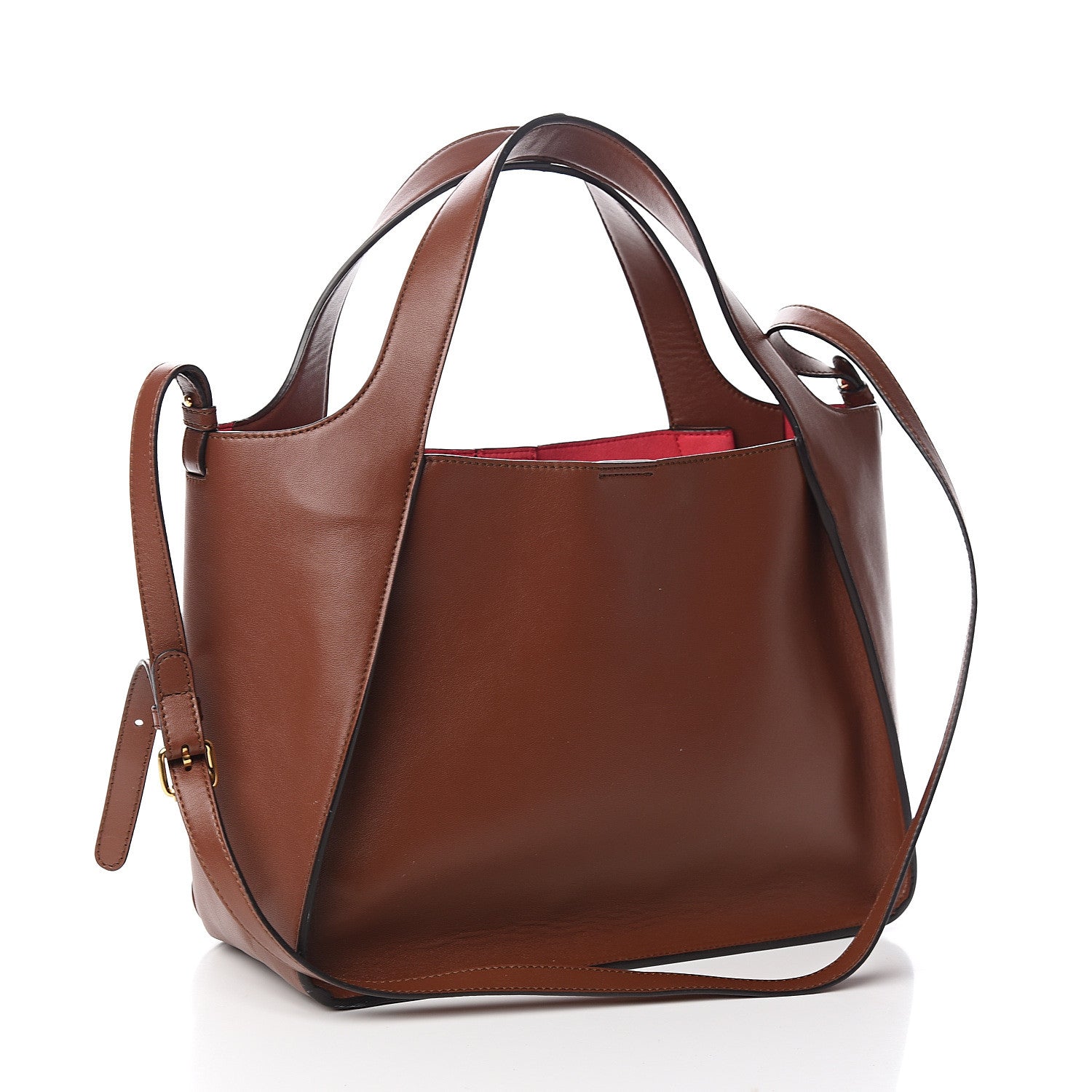 Stella McCartney Eco Alter Nappa Perforated Logo Satchel Cinnamon 3 of 9