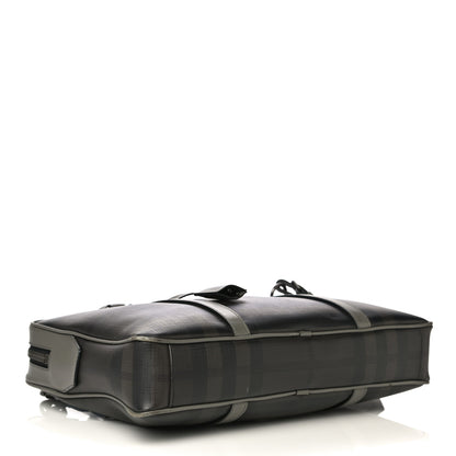 Burberry London Smoked Check Large Briefcase Grey 4 of 39