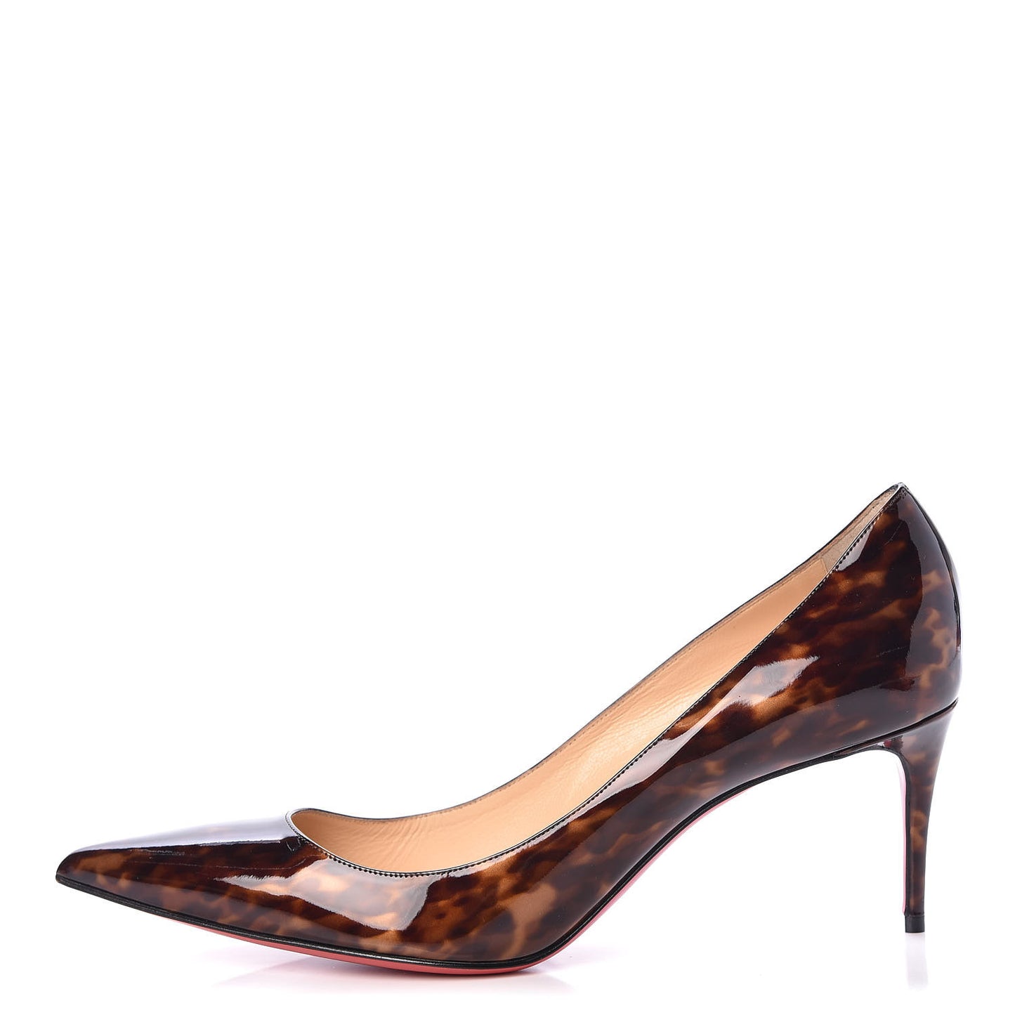 CHRISTIAN LOUBOUTIN Patent Tartaruga Decollete 554 70 Pumps 40.5 Testa Di Moro