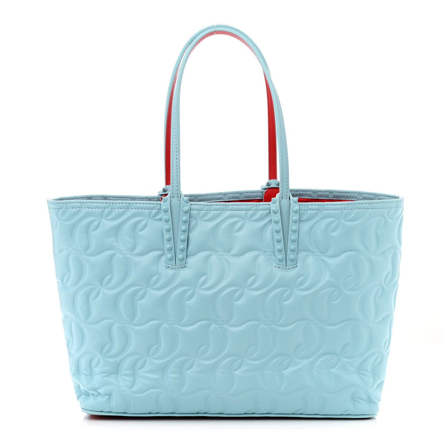 Nappa Embossed East West Cabata Tote Mineral