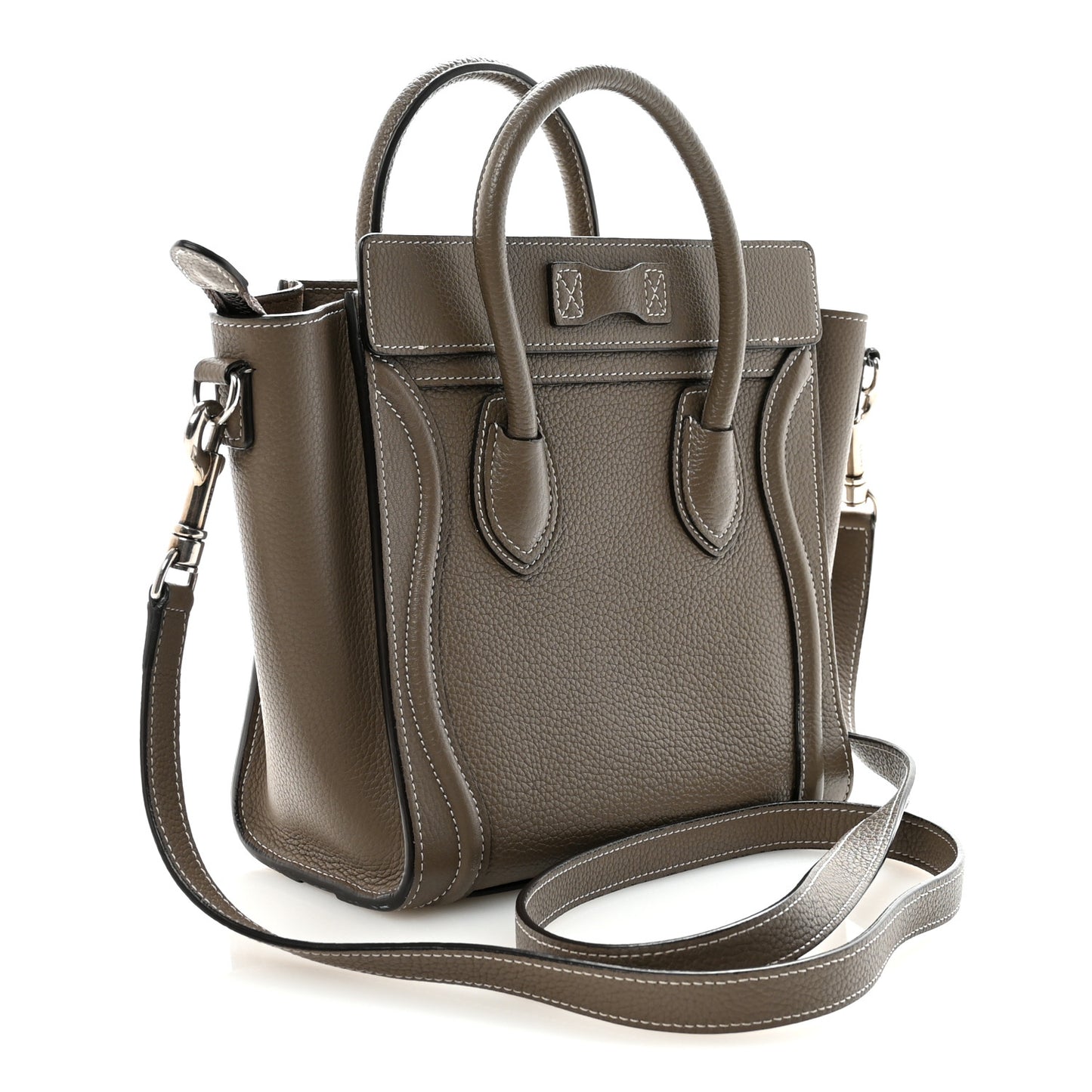 Drummed Calfskin Nano Luggage Souris