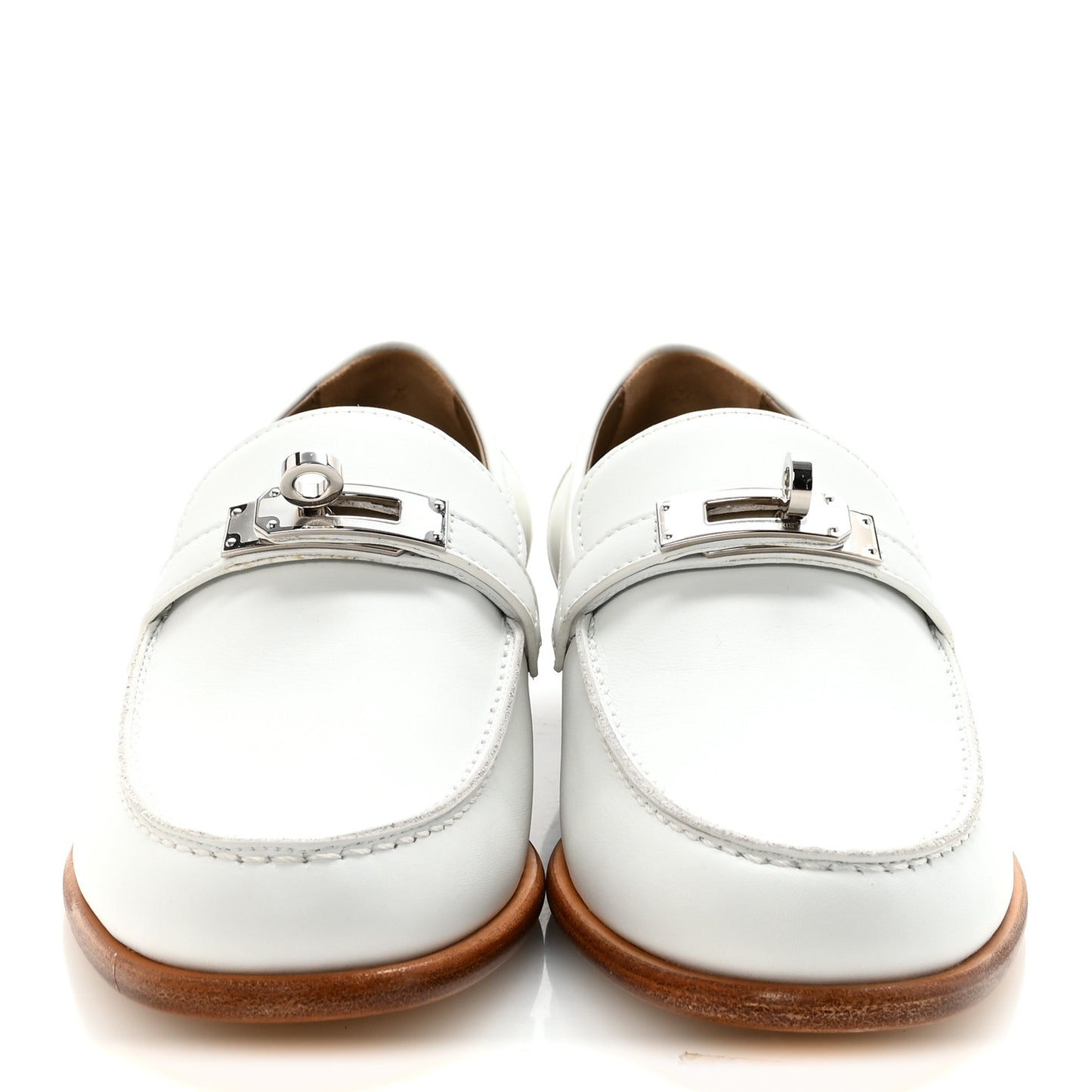 Calfskin Womens Destin Loafers 36.5 White