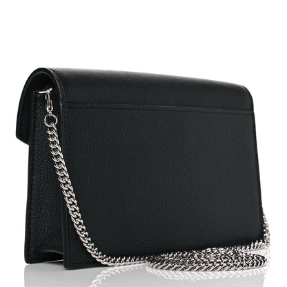 Louis Vuitton Soft Calfskin My Lockme Chain Pochette Black 3 of 8