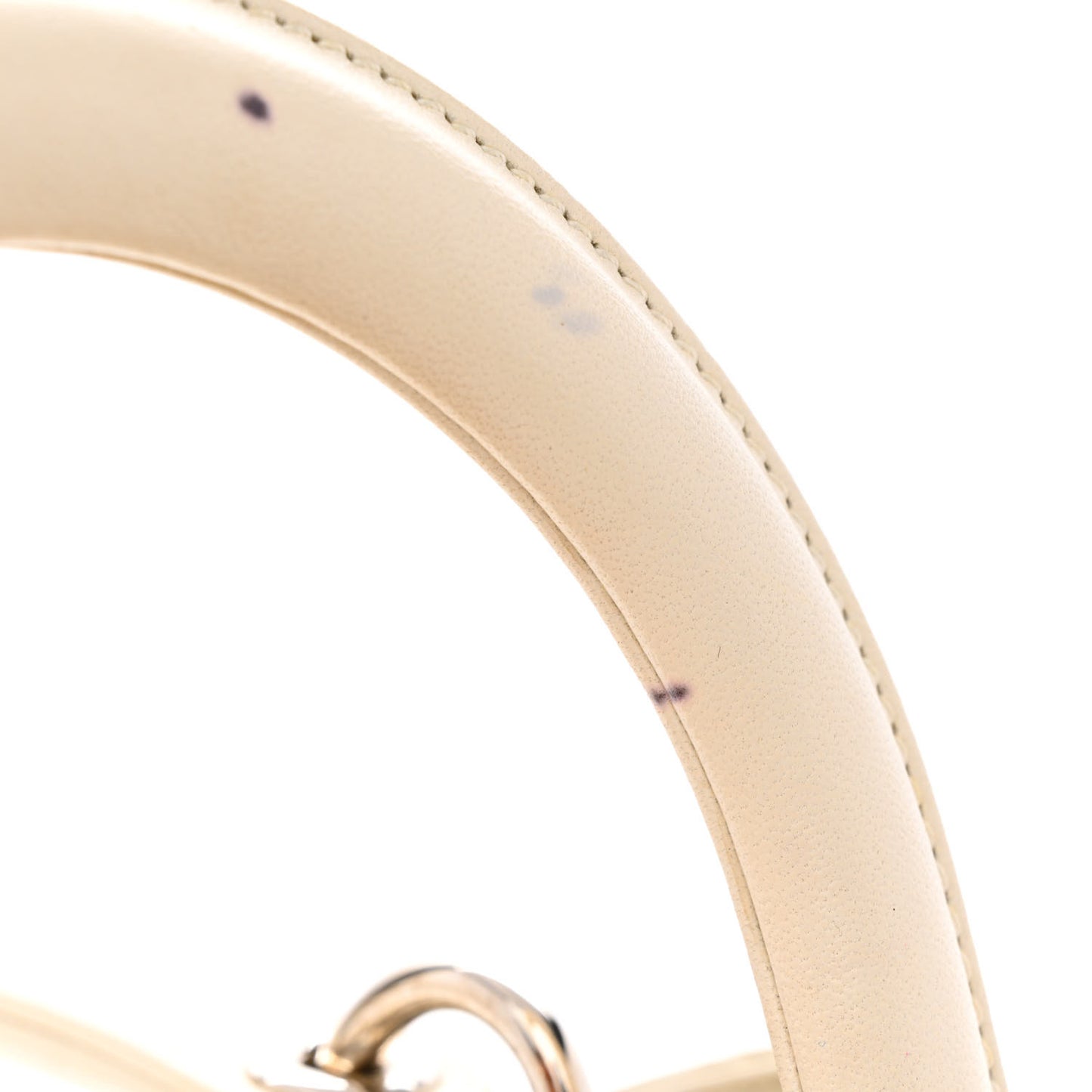 Lambskin Embroidered Sequin Medium Flower Lady Dior Off White