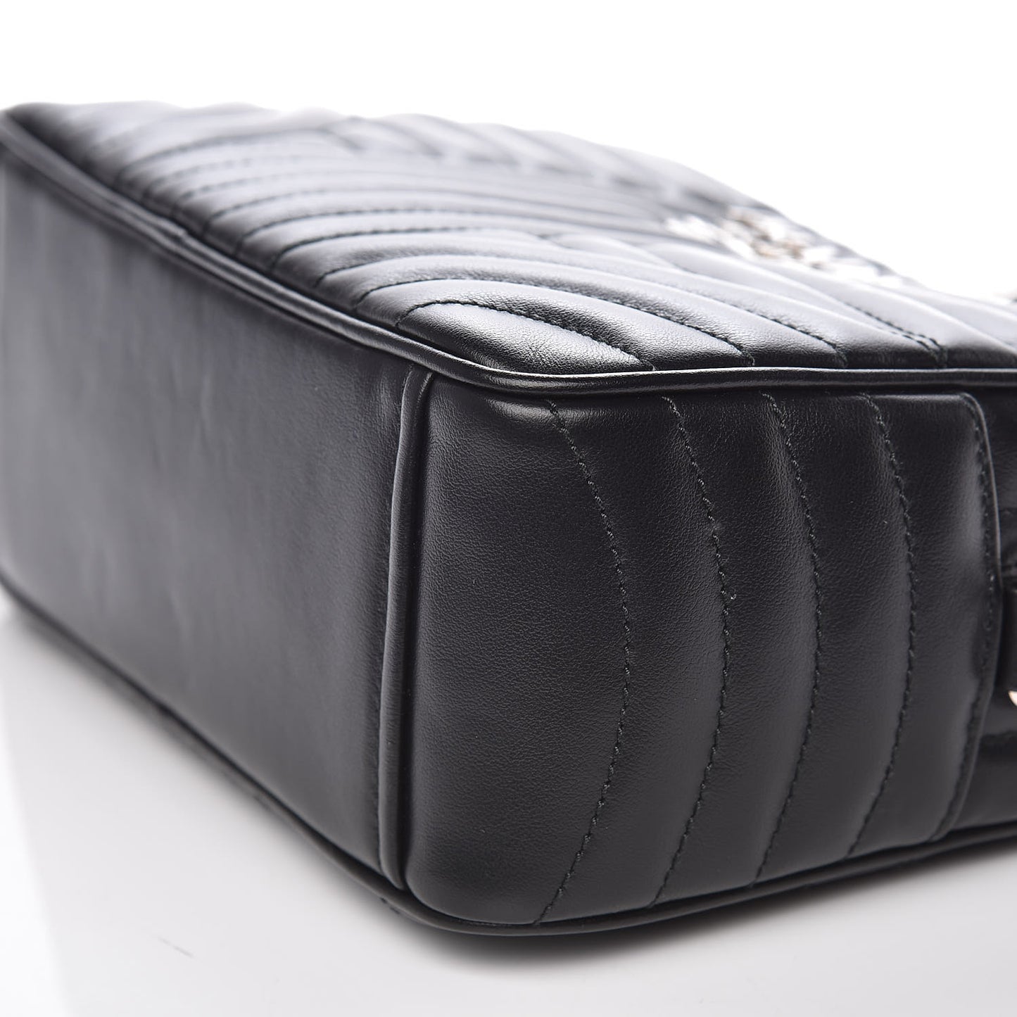 Soft Calfskin Diagramme Crossbody Bag Black