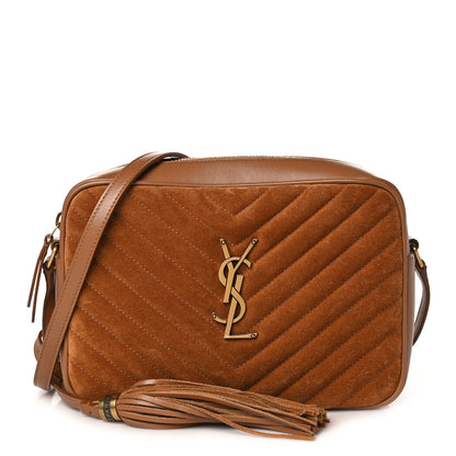 Saint Laurent Suede Matelasse Monogram Lou Camera Bag Cinnamon 1 of 8