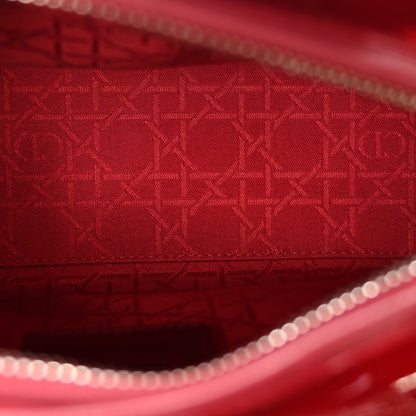 Christian Dior Patent Cannage Medium Lady Dior Burgundy Red 5 of 10