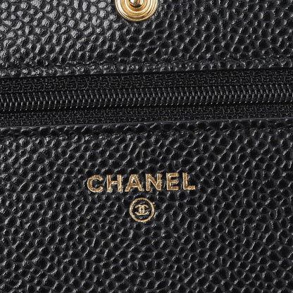 Chanel Caviar Quilted Wallet On Chain WOC Black 6 of 9
