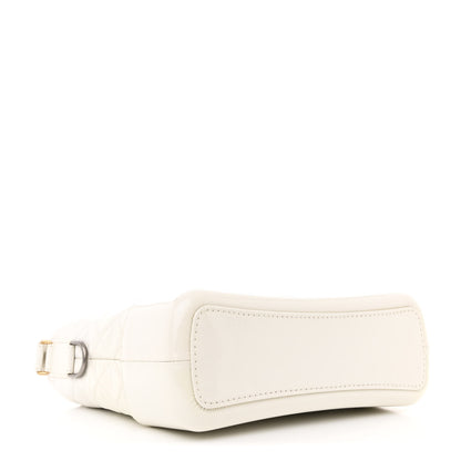 Chanel Patent Goatskin Quilted Medium Gabrielle Hobo White 4 of 18