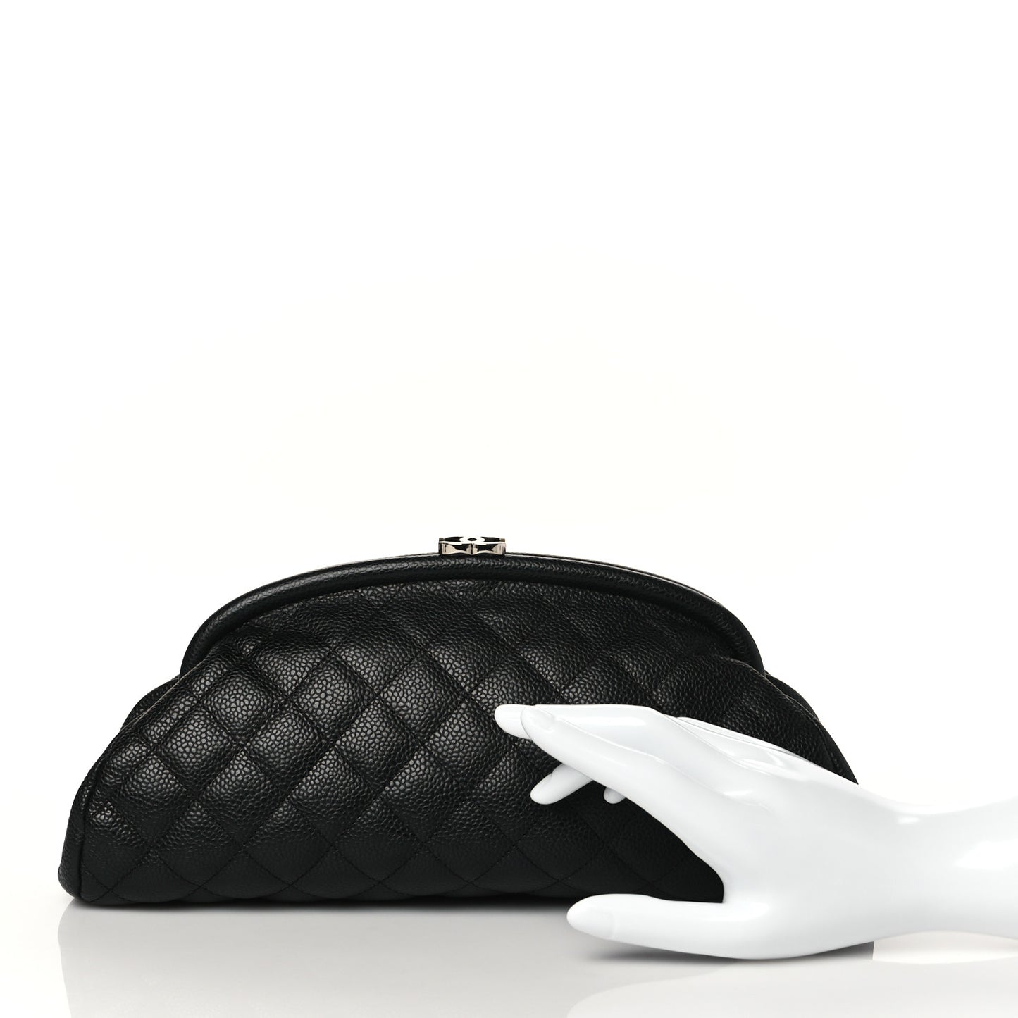 Caviar Quilted Timeless Clutch Black