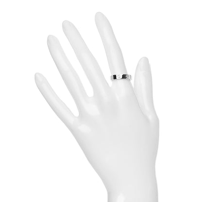 Cartier 18K White Gold Diamond 4mm LOVE Wedding Band Ring 52 6 2 of 4
