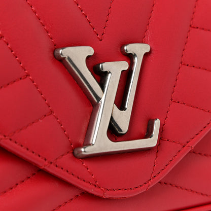 Louis Vuitton Calfskin New Wave Chain Pochette Scarlet 10 of 12