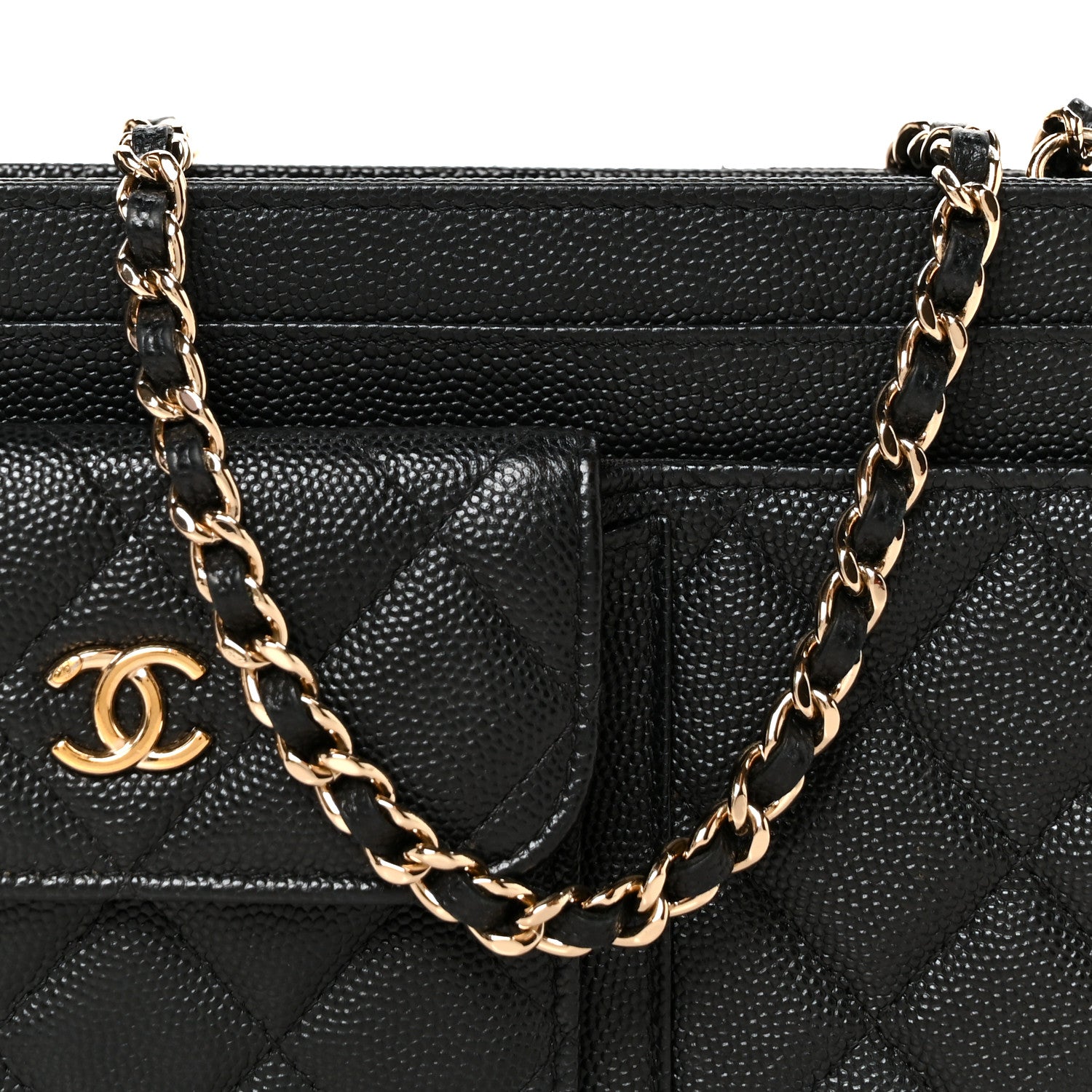 Chanel Caviar Quilted In & Out Chain Wallet Black 8 of 10