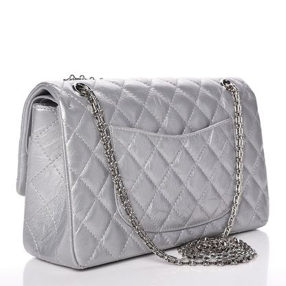 Chanel Metallic Aged Calfskin Quilted 2.55 Reissue 226 Flap Silver 3 of 11