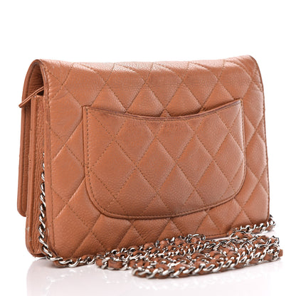 Chanel Caviar Quilted Wallet On Chain WOC Tan 3 of 23