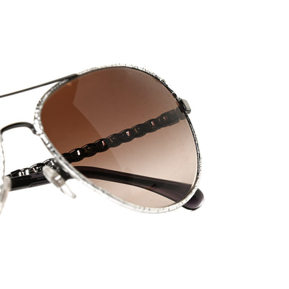 Chanel Metal Pilot Winter Sunglasses 4219 Brown 9 of 9
