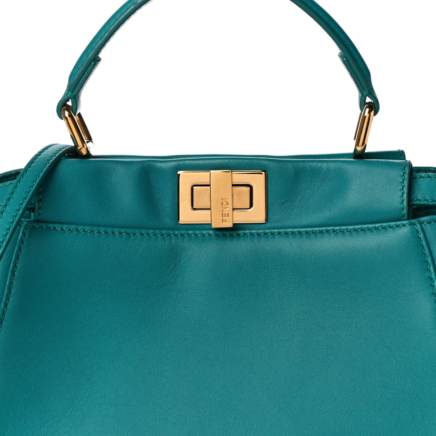 Fendi Nappa Mini Peekaboo Iconic Satchel Lago 8 of 22