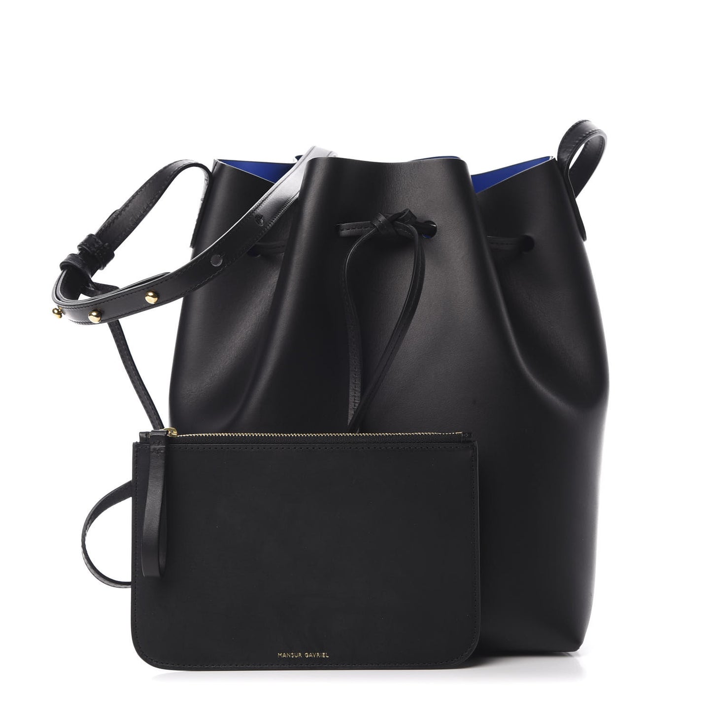 Calfskin Bucket Bag Black Royal