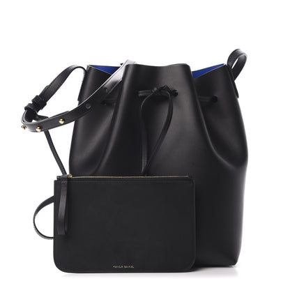 Mansur Gavriel Calfskin Bucket Bag Black Royal 1 of 11