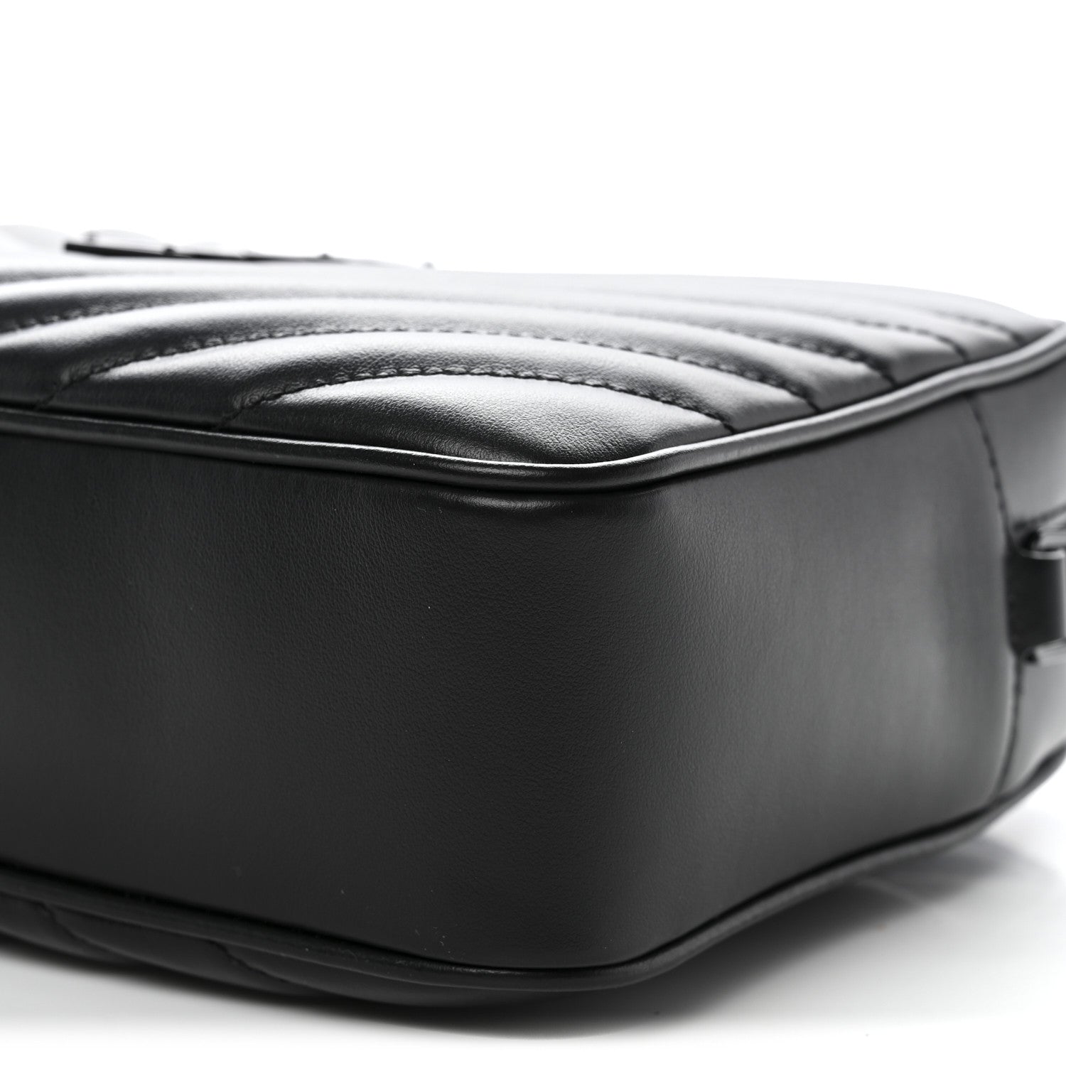 Saint Laurent Calfskin Matelasse Monogram Monochrome Lou Camera Bag Black 10 of 11