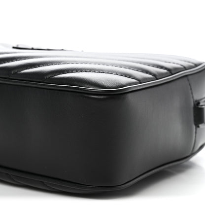 Saint Laurent Calfskin Matelasse Monogram Monochrome Lou Camera Bag Black 10 of 11