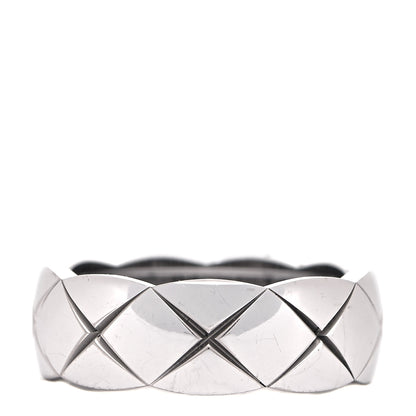 Chanel 18K White Gold Small Coco Crush Ring 52 6 1 of 6