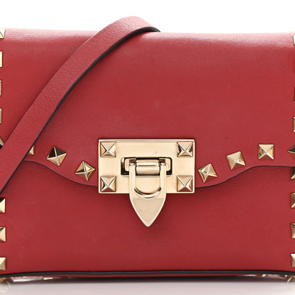 Valentino Garavani Vitello Mini Rockstud Flip Lock Crossbody Bag Red 13 of 13