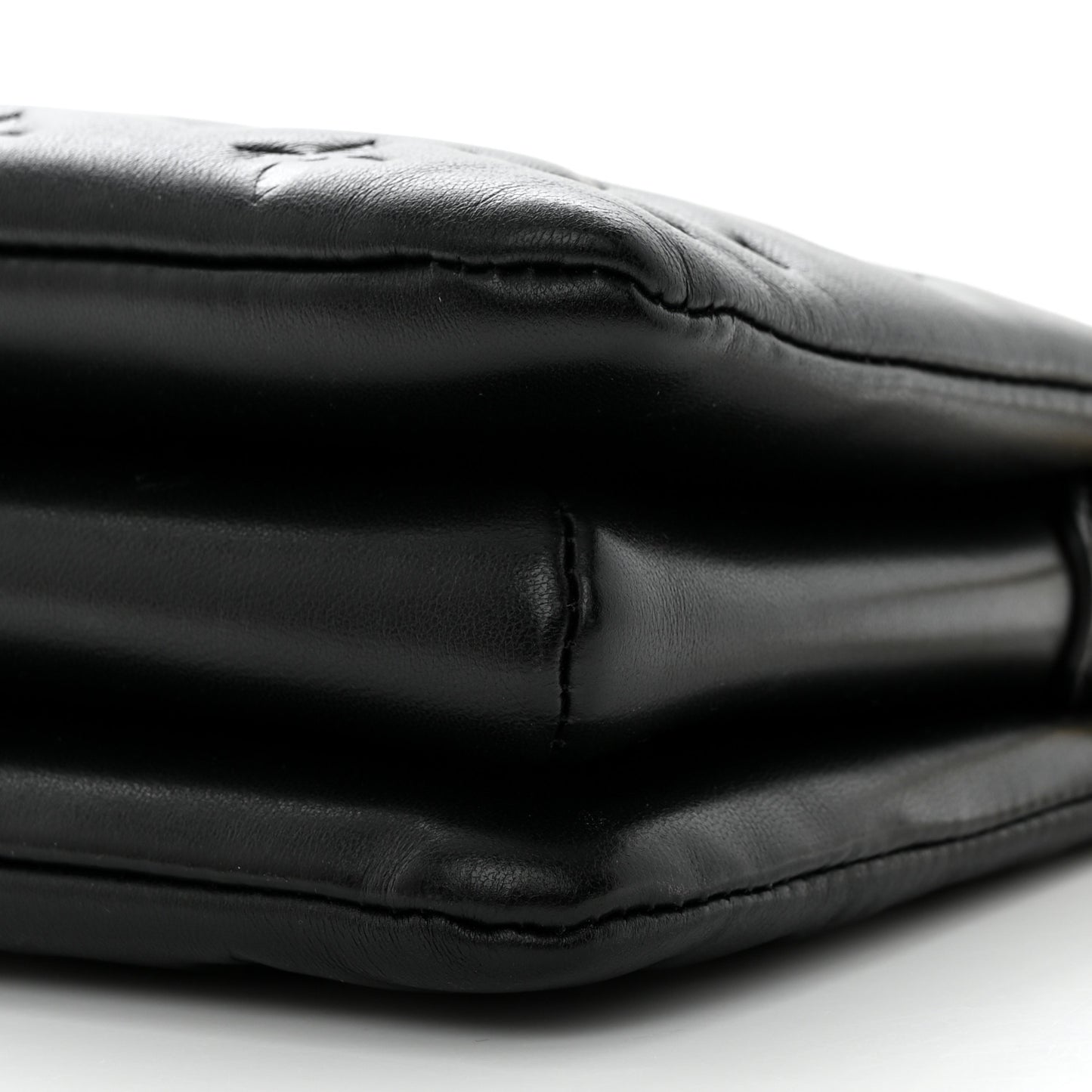 Lambskin Embossed Monogram Coussin BB Black