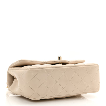 Chanel Lambskin Quilted Mini Rectangular Flap Light Beige 4 of 9