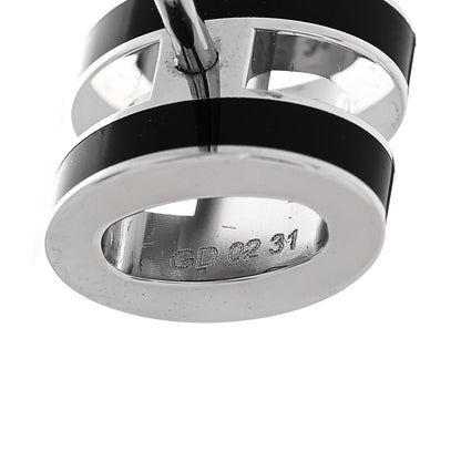 Hermes Palladium Lacquered Mini Pop H Earrings Black 4 of 5
