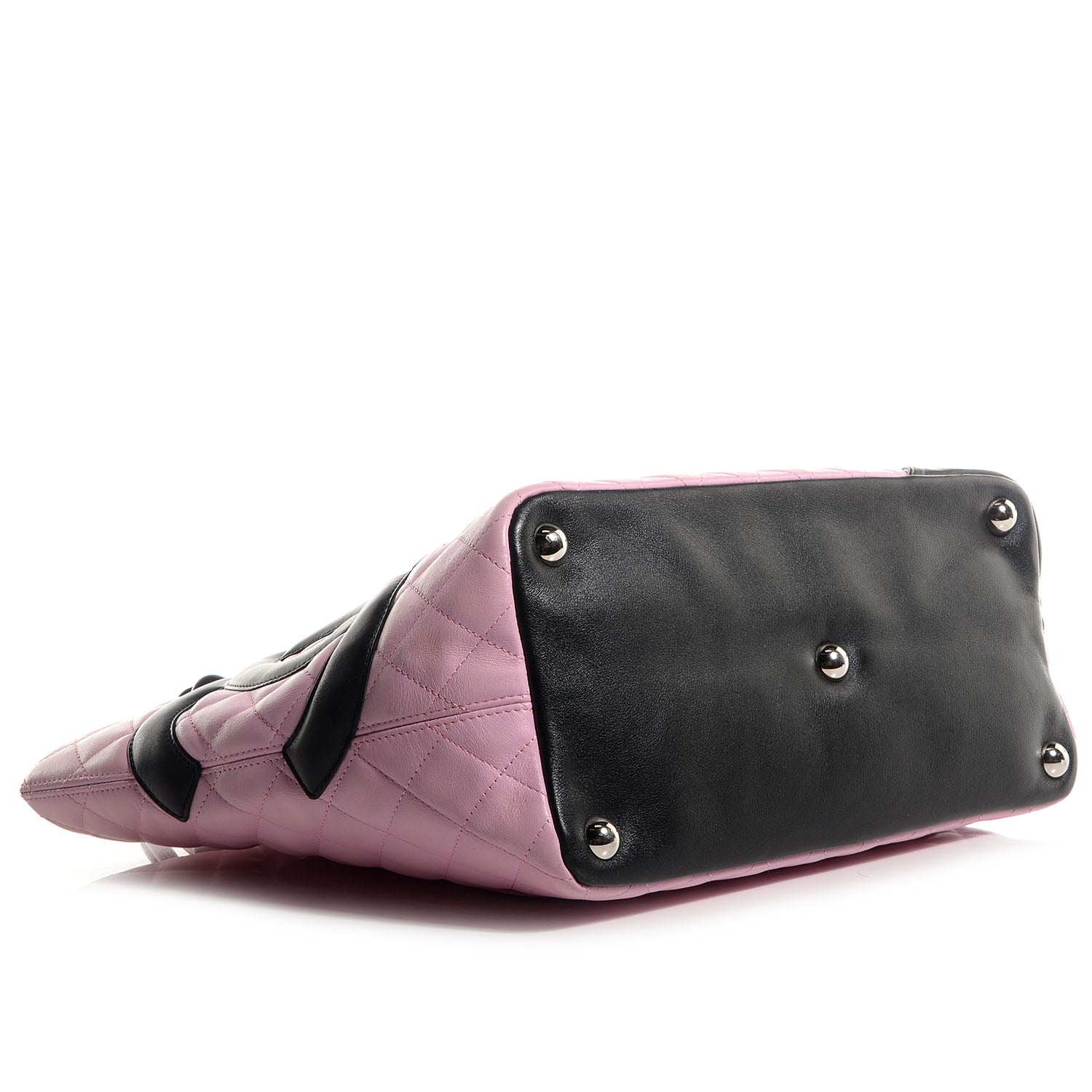 Chanel Calfskin Quilted Large Cambon Tote Pink Black 4 of 7