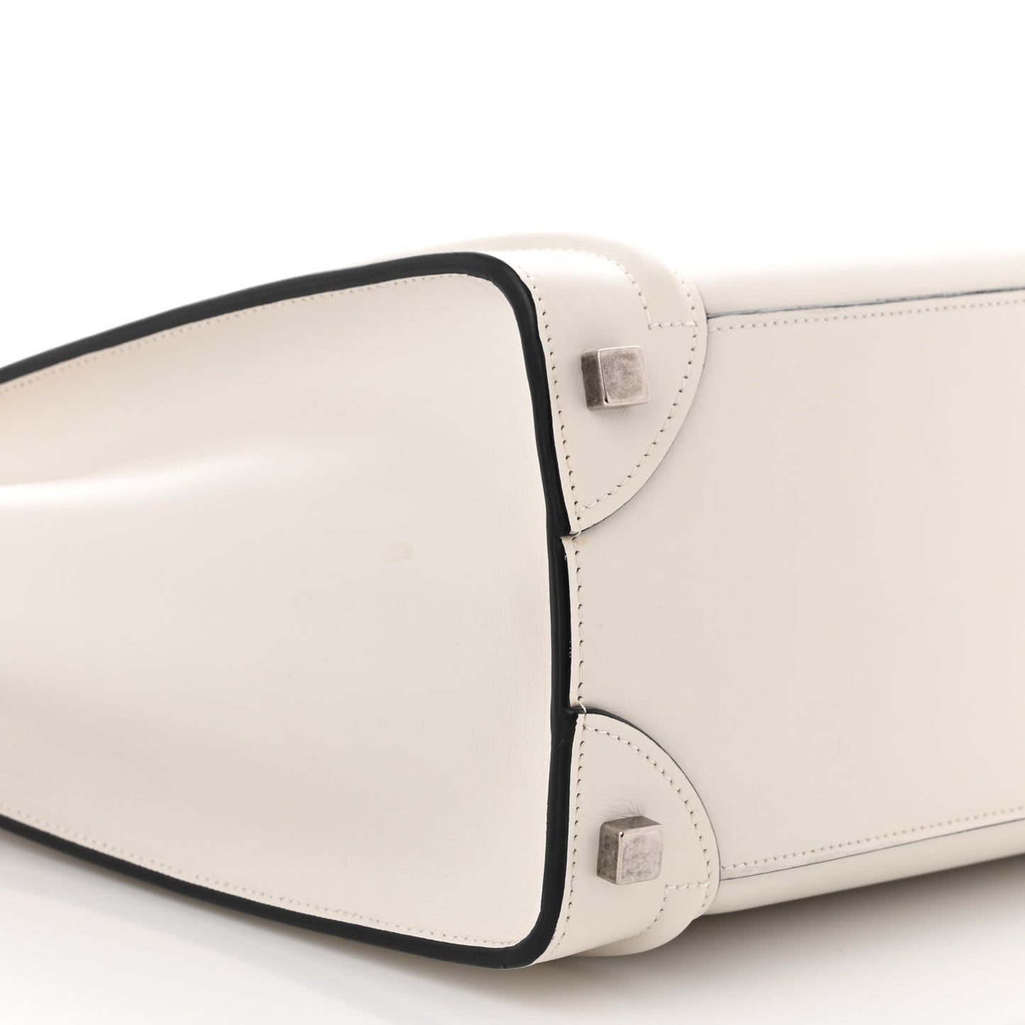 Smooth Calfskin Micro Luggage White